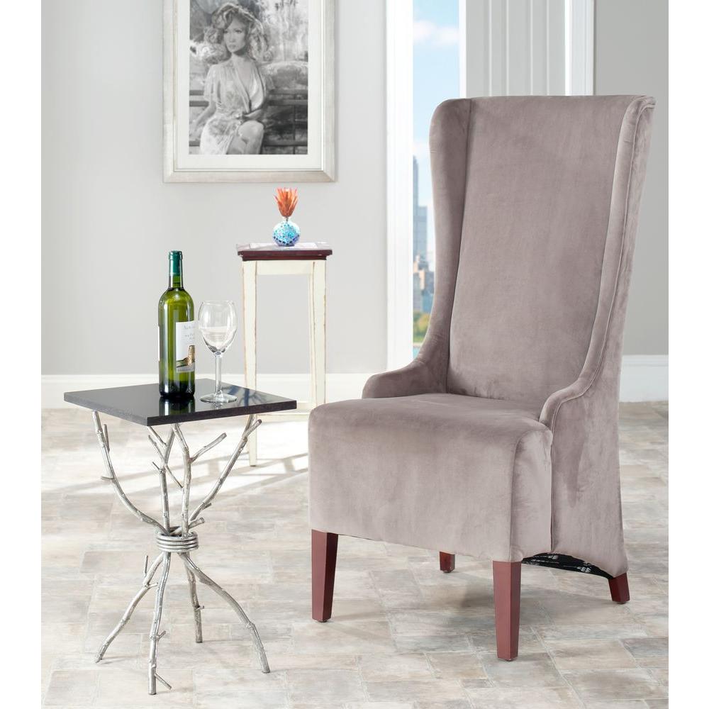 Safavieh Bacall Mushroom Taupe Cotton Dining Chair Mcr4501b The Safavieh Bacall Mushroom Taupe Cotton