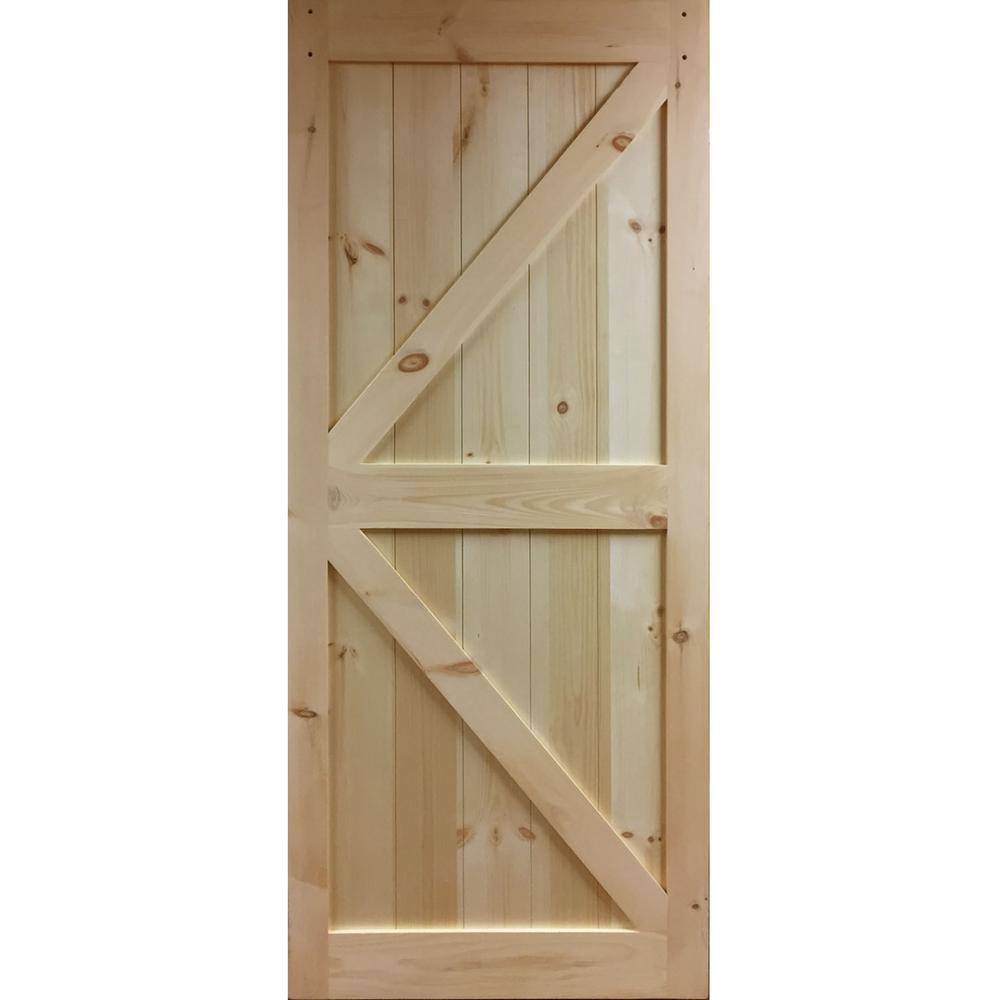 Kimberly Bay 36 In X 835 In K Bar Solid Core Pine Unfinished Interior Barn Door Slab Dbapkk 