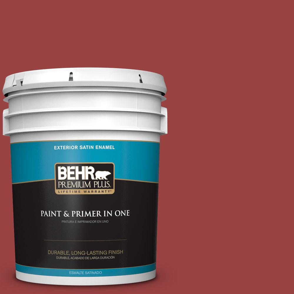 BEHR Premium Plus 5gal. SH180 Awning Red Satin Enamel Exterior