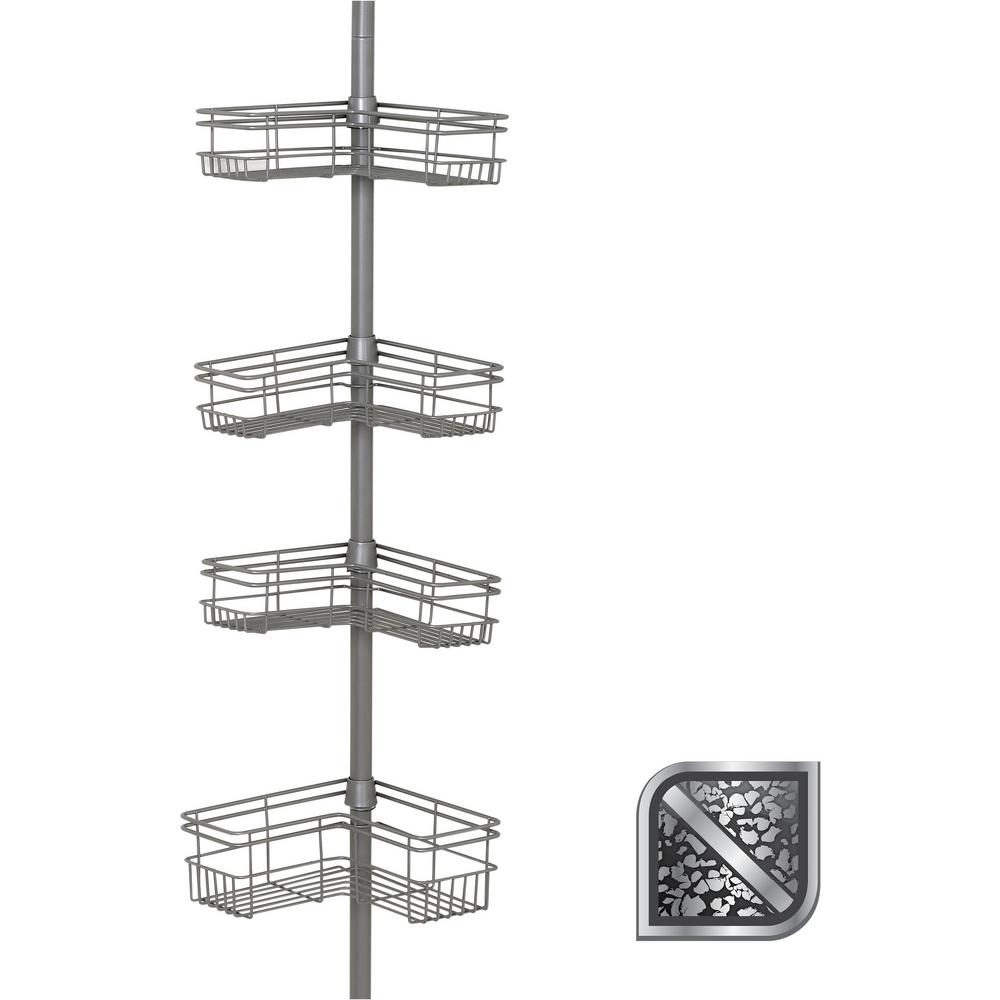 Glacier Bay Shower Caddies 97 in. Pole Caddy in Satin Nickel 2130NNHD