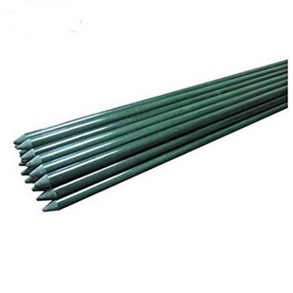 Ecostake 4 ft. Sturdy Steel Garden Stakes Plastic Coated Plant Stakes