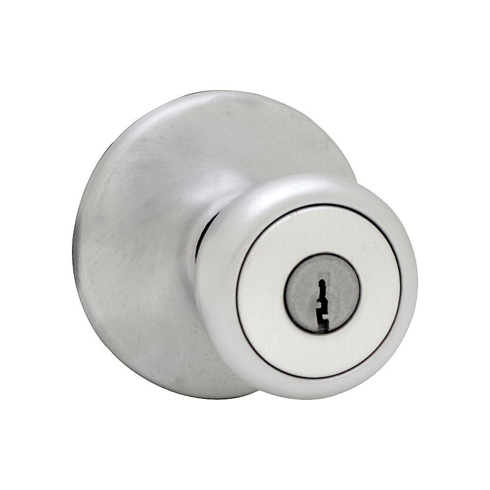 Door S Hardware The Home Depot Tylo Satin Chrome Keyed Entry Door