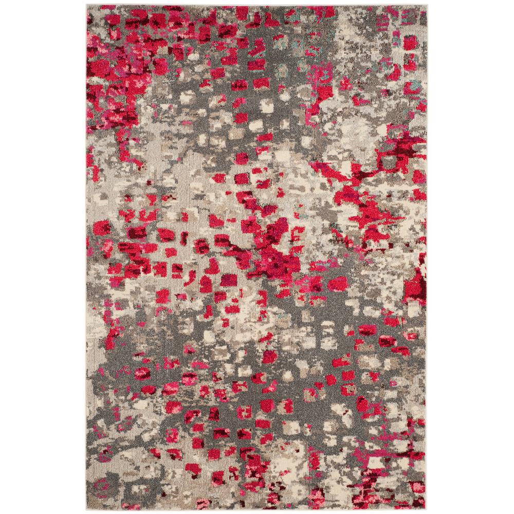 Safavieh Monaco Gray/Fuchsia 4 ft. x 5 ft. 7 in. Area RugMNC225R4