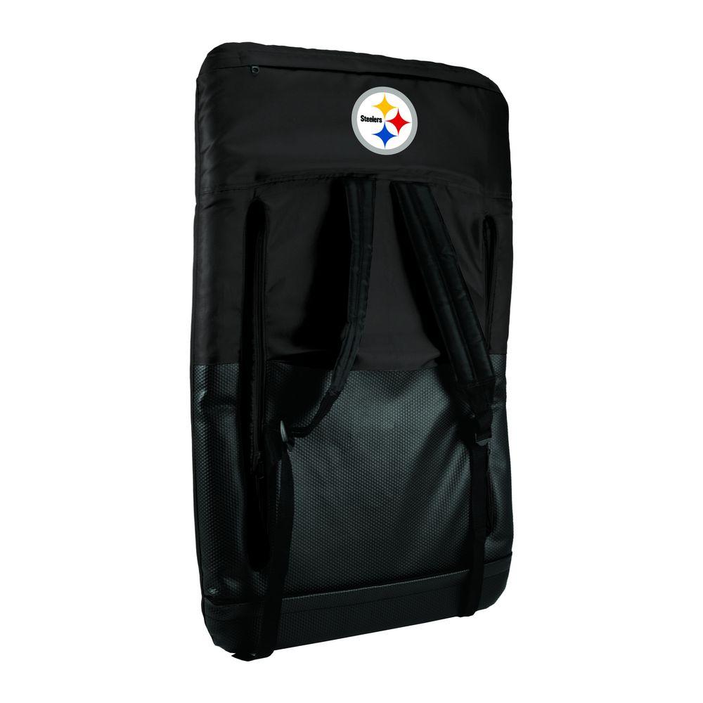 Picnic Time Ventura Pittsburgh Steelers Black Patio Sports Chair With Digital Logo 618 00 179 254 2 The Home Depot