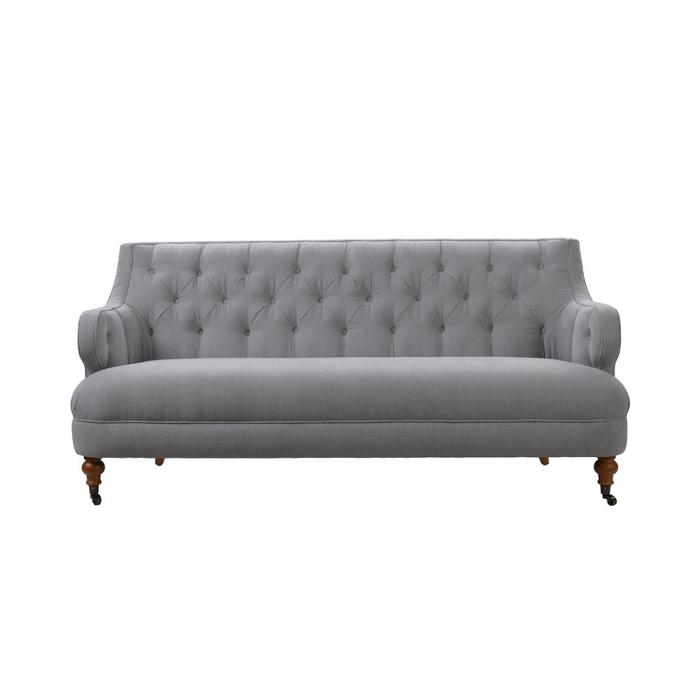 Jennifer Taylor Milano Mineral Grey Tufted Accent Sofa 63480