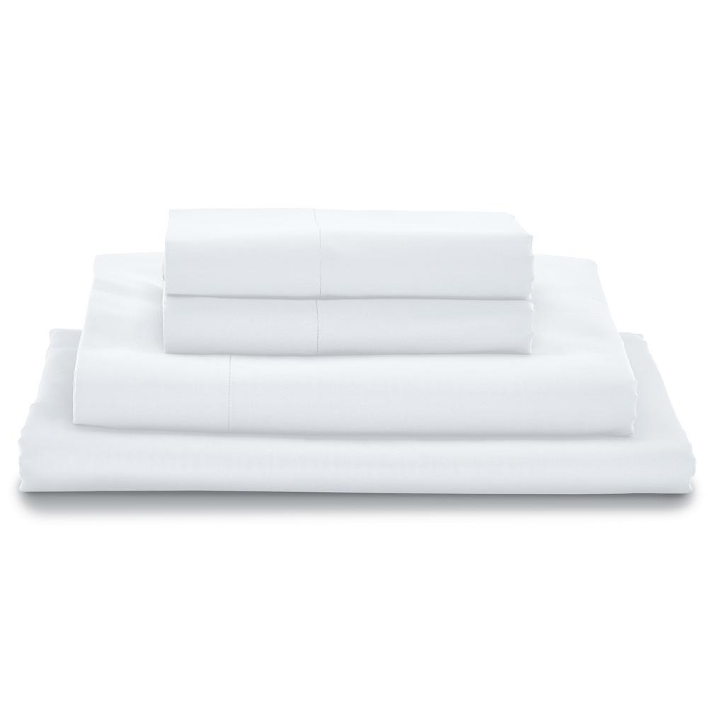 MyPillow Giza White Full Bed Sheet Set MPFLWH The Home Depot