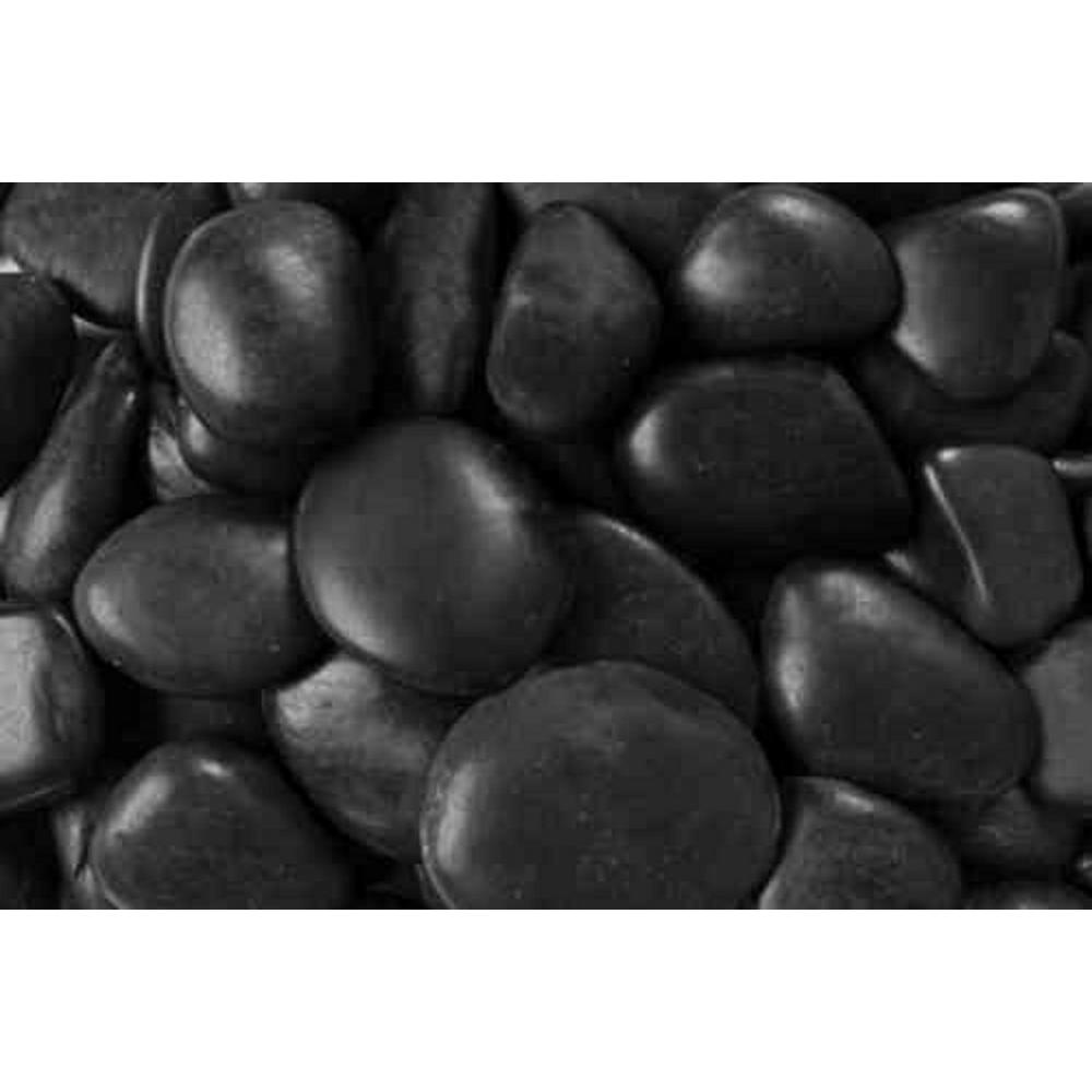 0.25 cu. ft. 2 in. to 3 in. 20 lbs. Black Grade A Polished Pebbles (108-Pack Pallet)