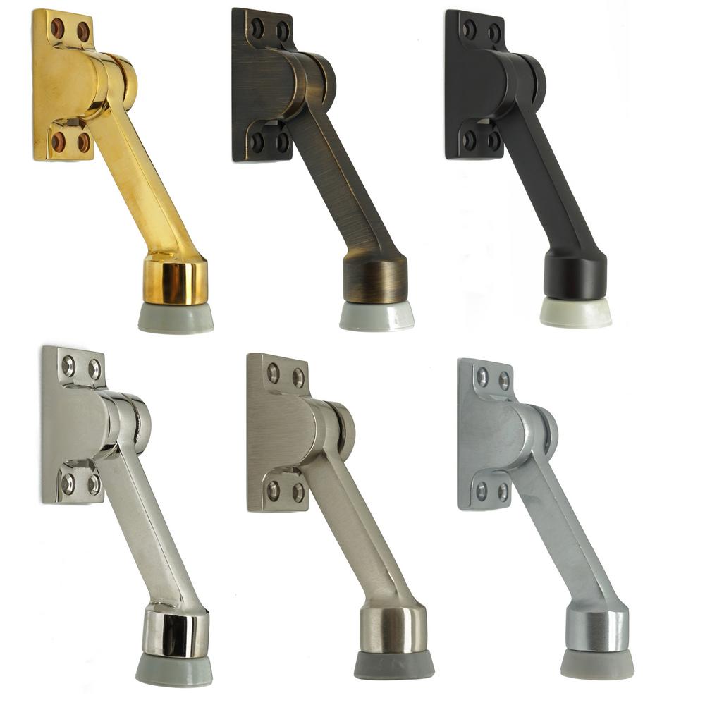 Idh By St Simons 4 1 2 In Solid Brass Square Kick Down Door Stop
