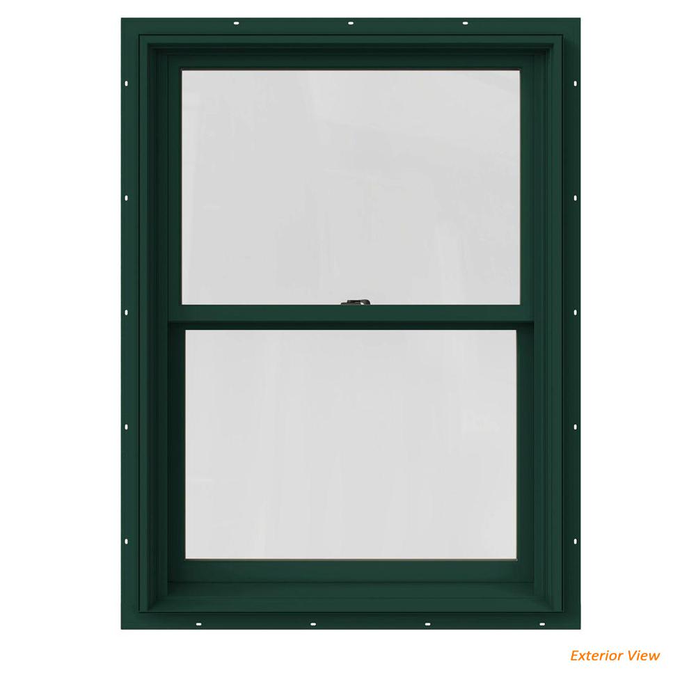 JELD-WEN 29.375 In. X 40 In. W-2500 Series Green Painted Clad Wood ...