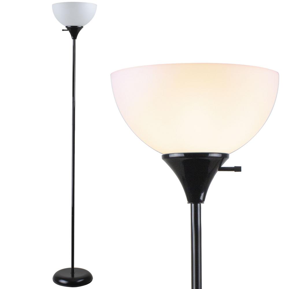 Newhouse Lighting Charles 71 In Black Basic Torchiere Floor Lamp 71 In Black Basic Torchiere Floor Lamp