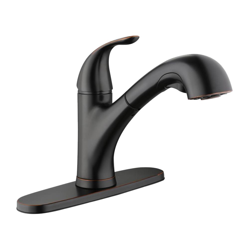 Glacier Bay Market Single Handle Pull Out Kitchen Faucet With