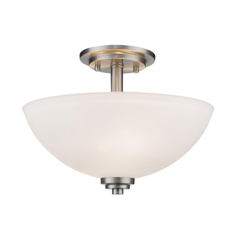 Cambridge 2-Light Brushed Nickel Semi-Flushmount-CLI-0009517 - The Home ...