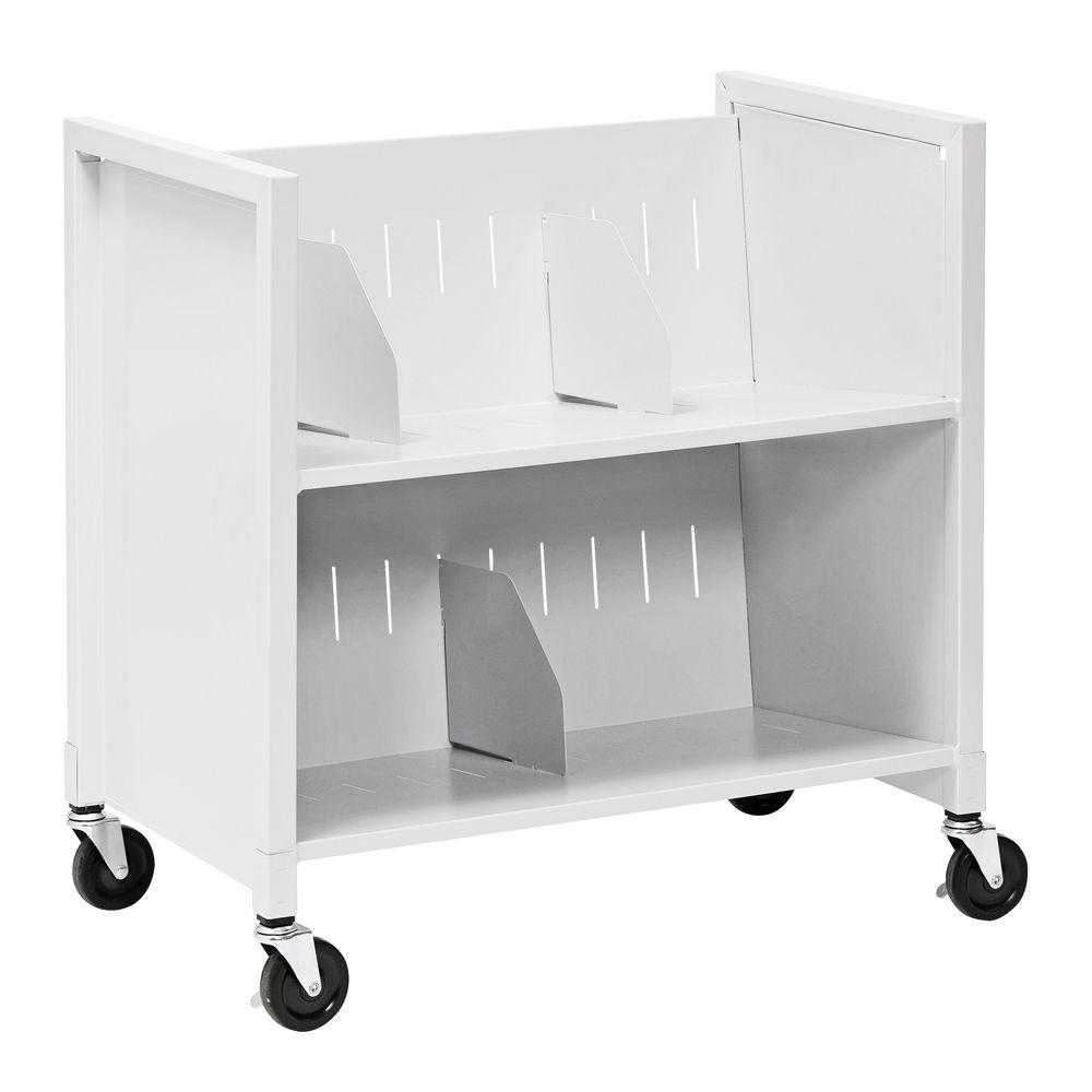 Buddy Products 25 7 8 In W Low Profile Medical File Cart 5421 32