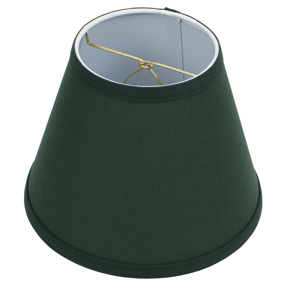 Fenchelshades Com 5 In Top Diameter X 9 Bottom 7 Slant Linen Hunter Green Empire Lamp Shade