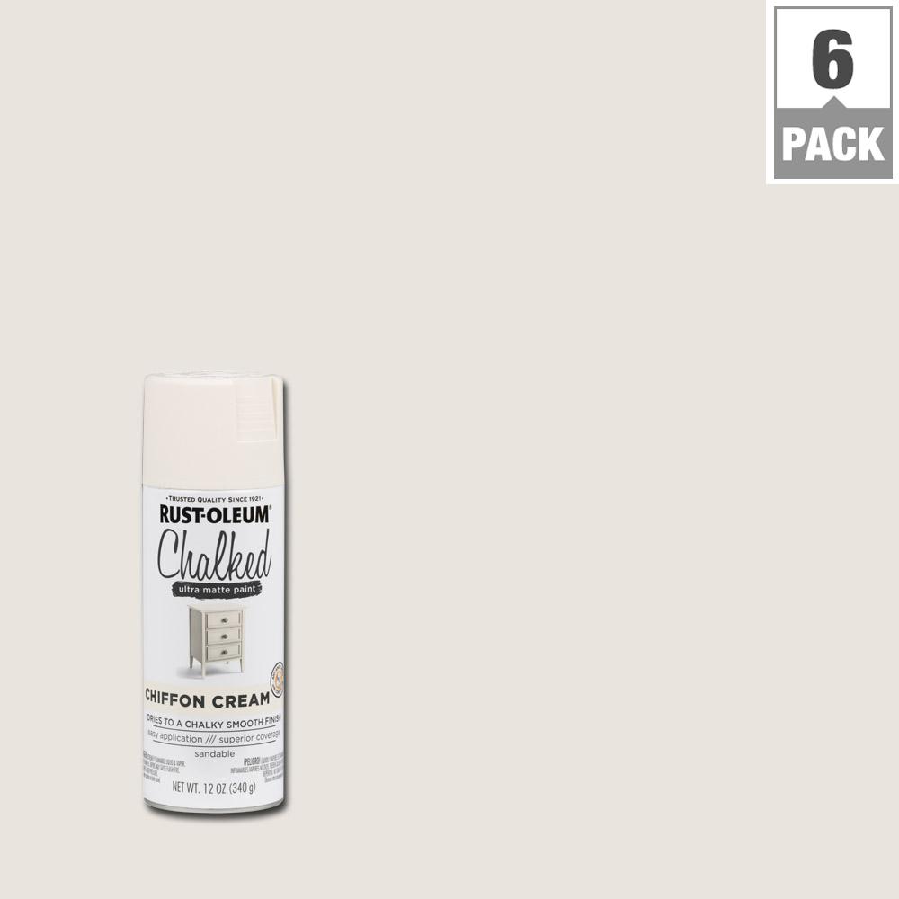 RustOleum 12 oz. Chalked Linen White Ultra Matte Spray Paint (6Pack)302591 The Home Depot
