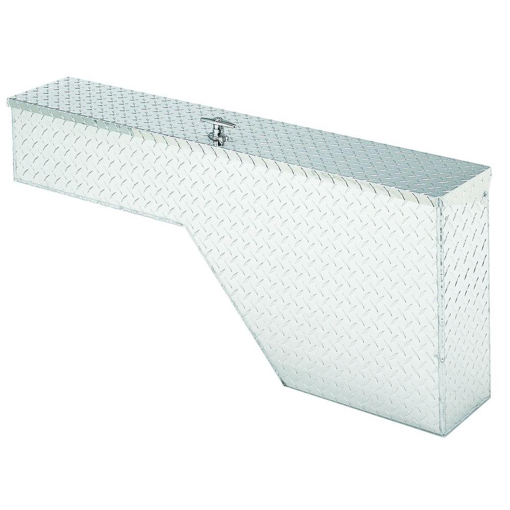 Lund 60.5 in Diamond Plate Aluminum Wheel Well Truck Tool Box8228 The Home Depot