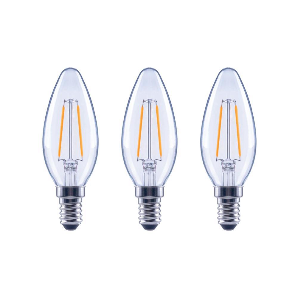 3 Bulbs LED COOL DAYLIGHT 5000K Chandelier Candelabra Base Candle Fan