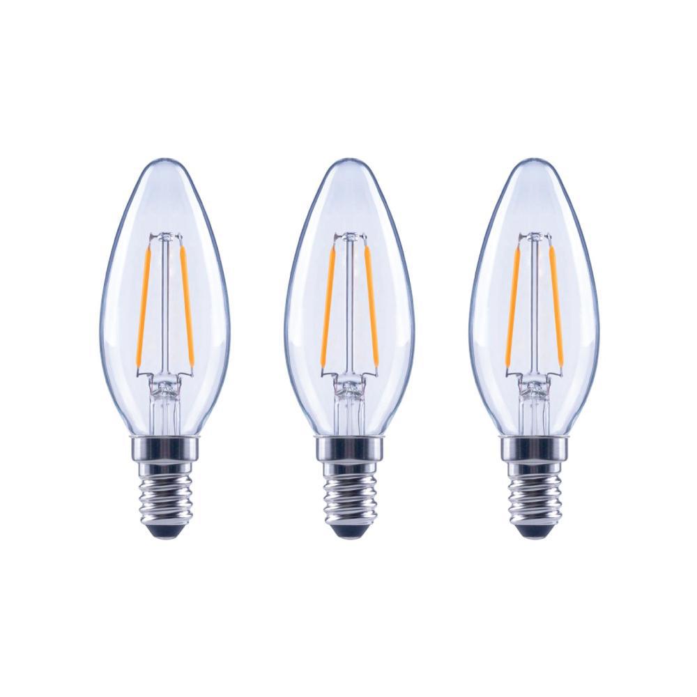 Light Bulb B10 12-Pack Archipelago Dimmable LED Filament Candelabra Warm White 2 Watt UL Listed 2700K Clear Glass Omnidirectional E26 Medium Base