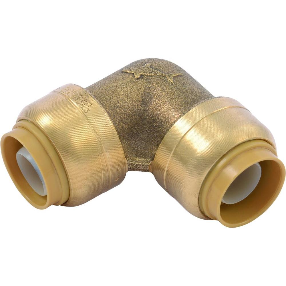 SharkBite 1 2 In Push to Connect Brass 90 Degree Elbow Fitting U248LFA 