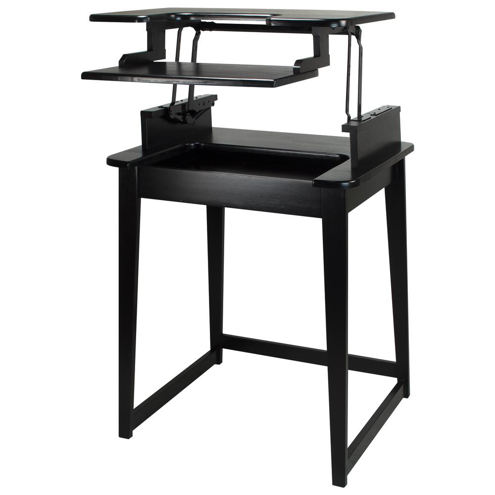 Casual Home Freestyle Black Stand Up Desk 900 12 The Depot Freestyle Black Stand Up Desk