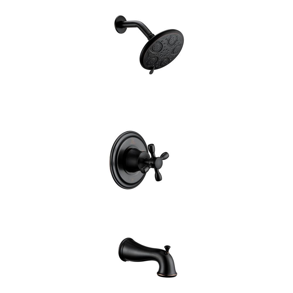 Anzzi Mesto Series 1 Handle 2 Spray Tub And Shower Faucet In Anzzi Mesto Series 1 Handle 2 Spray Tub