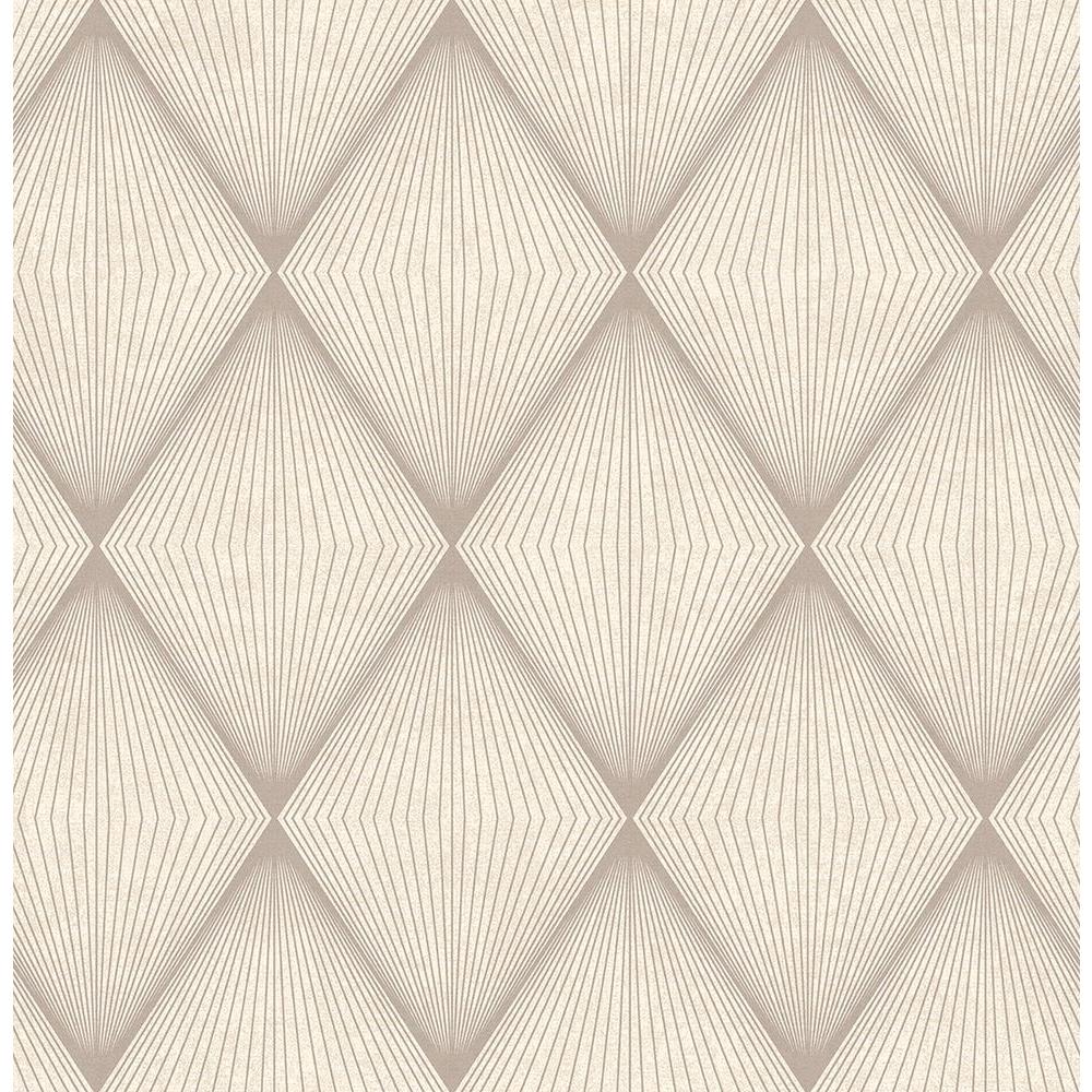 Brewster Apothem Brown Geometric Wallpaper Sample-2686-001901SAM - The ...