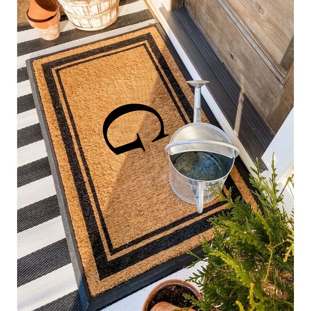 A1hc First Impression Markham Border 29 5 In X 47 In Coir Double Monogrammed G Door Mat A1home200102 G The Home Depot