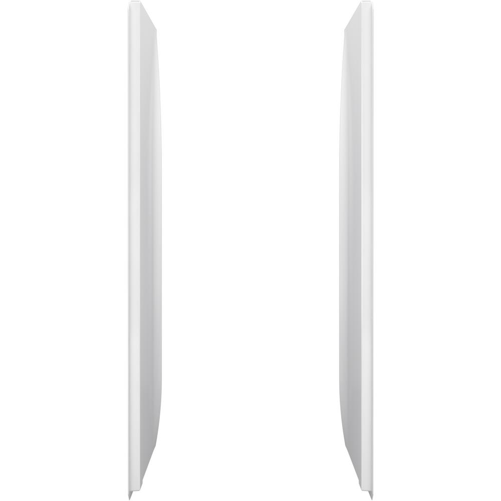 Sterling STORE+ 34 in. x 76 in. 2-Piece Direct-to-Stud Alcove Shower End Wall Set in White