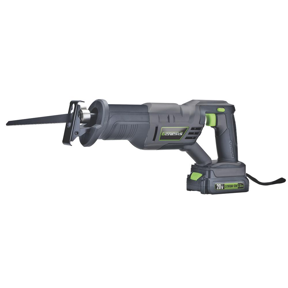Genesis 20 Volt Lithium Ion Variable Speed Reciprocating SawGLRS20A The Home Depot