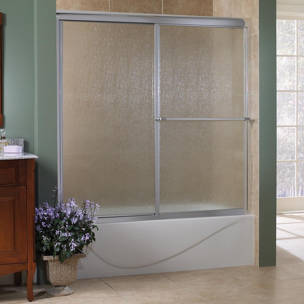 Foremost Tides 56 in. to 60 in. x 58 in. H Framed Sliding Tub Door in ...