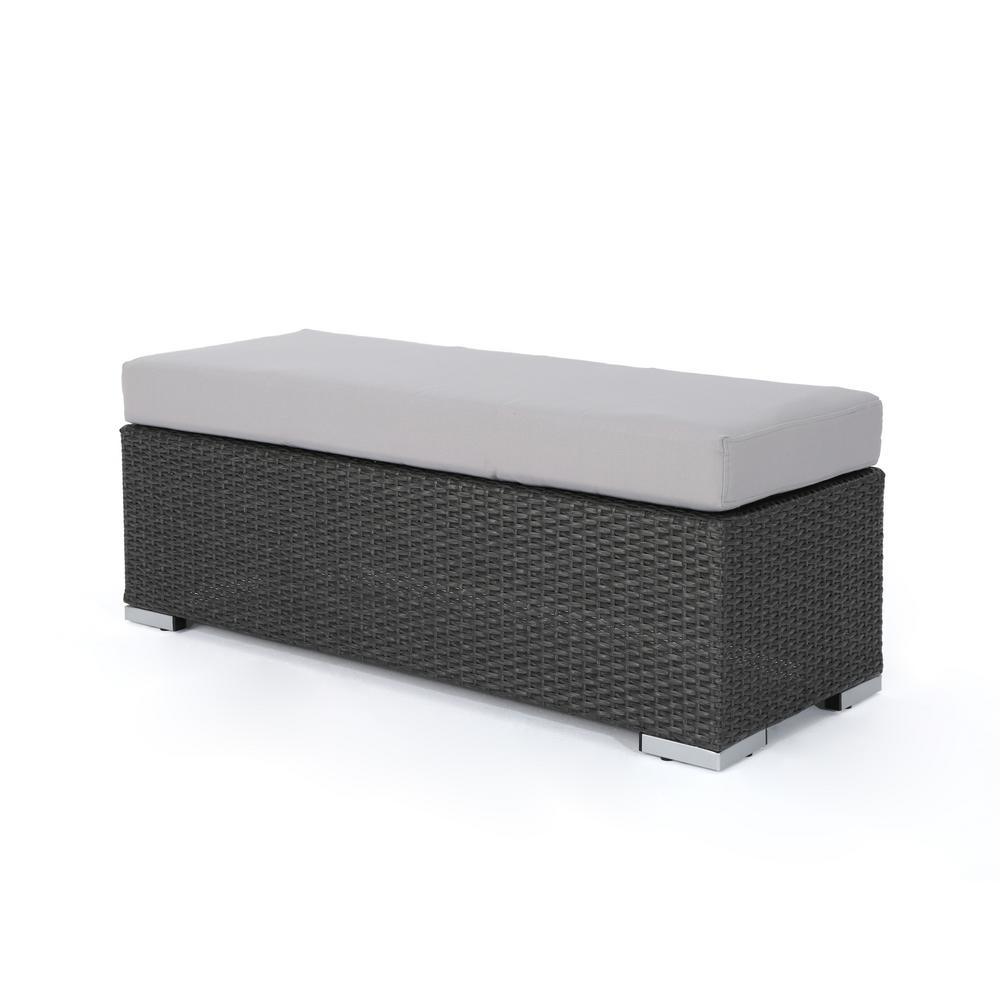 Removable Cushions Gray Outdoor Benches Patio Chairs The