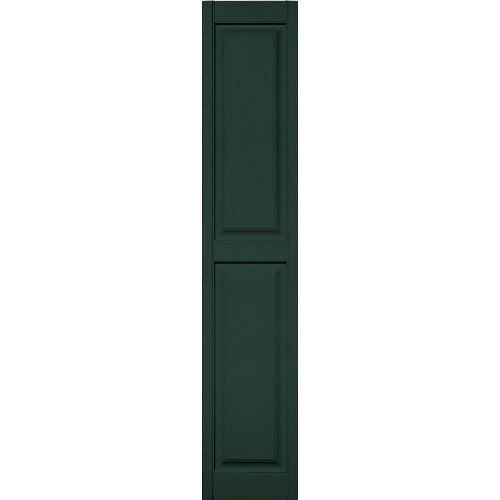Builders Edge 15 in. x 75 in. Raised Panel Vinyl Exterior Shutters Pair