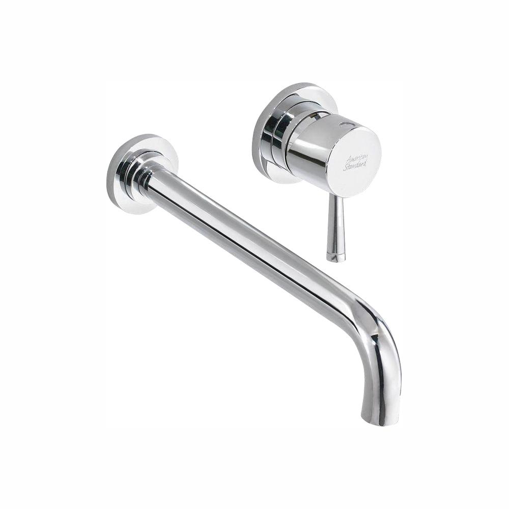American Standard Serin Single Handle Wall Mount Bathroom Faucet With Valve Body And Grid Drain In Polished Chrome 2064 461 002 The Home Depot