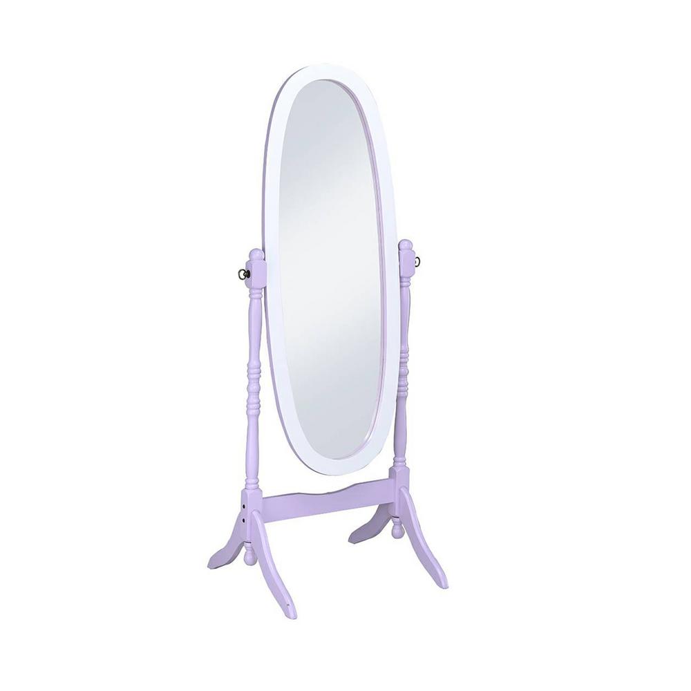 Cheval Oval Purple Standing Mirror-N4001-PURP/WH - The Home Depot