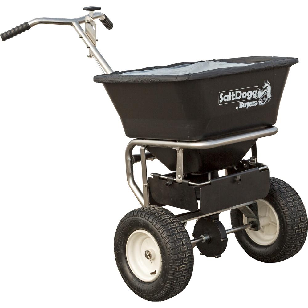 SaltDogg 22.5 inch 100 lbs. Capacity Stainless Steel Walk Behind Spreader by SaltDogg