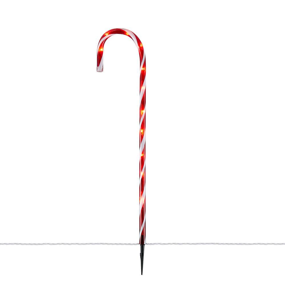 Home Accents Holiday 27 in. Lighted Candy Cane Pathway