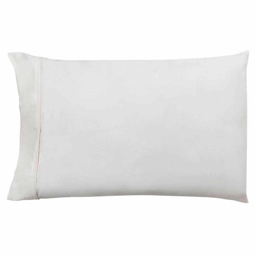 A1 Home Collections 20 in. x 26 in. Cream Organic Cotton Pillow Cases ...