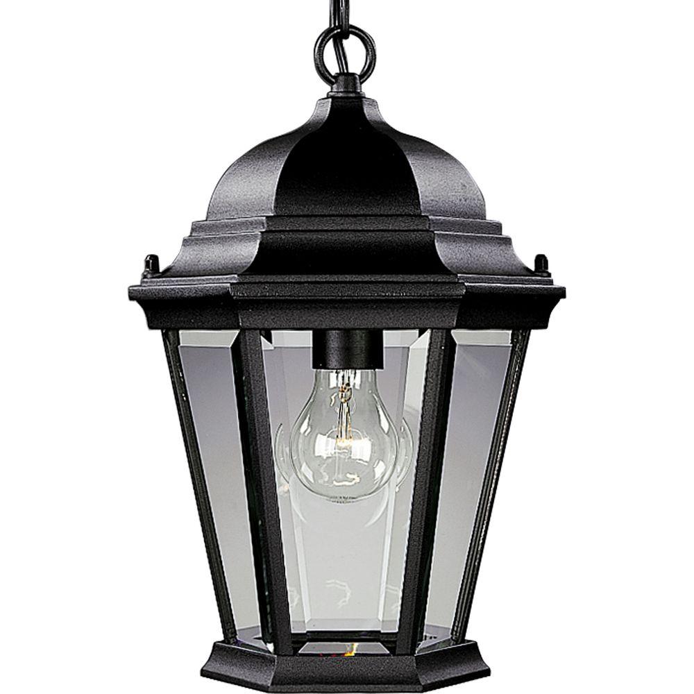 Progress Lighting Welbourne Collection Textured Black Outdoor Hanging Lantern