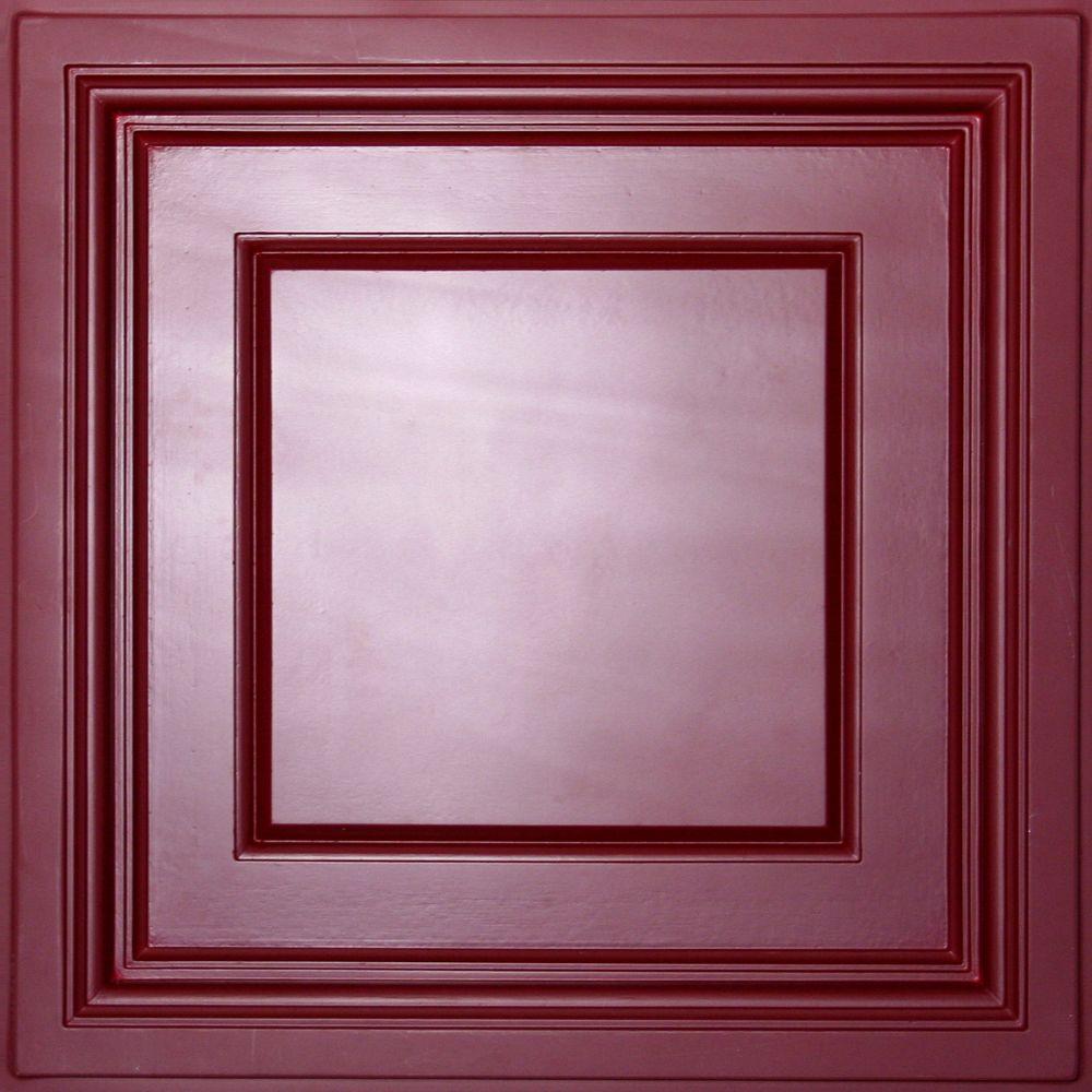 Ceilume Madison Merlot 2 Ft X 2 Ft Lay In Coffered Ceiling Panel Case Of 6