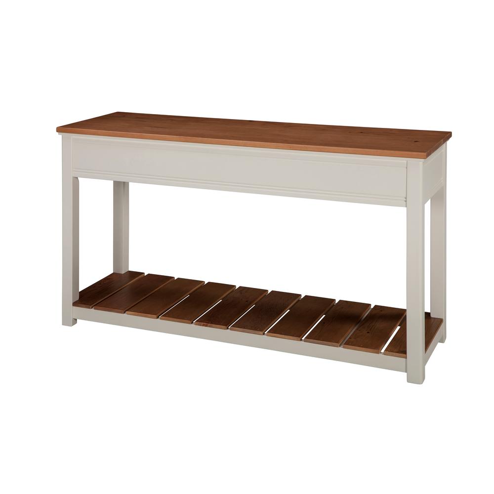 24 30 Coastal Entryway Tables Furniture The Home Savannah Ivory With Natural Wood Top 50 In Wide Console Table