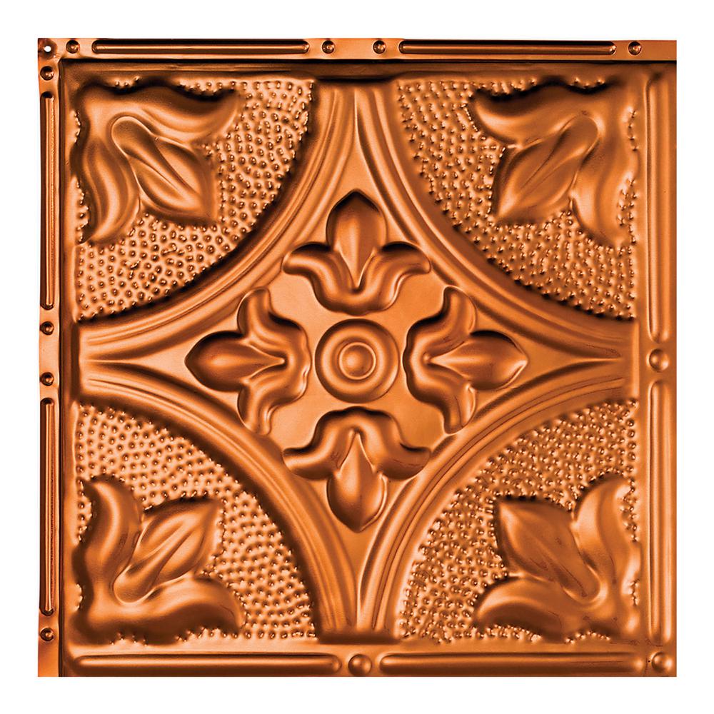 Great Lakes Tin Jamestown Copper 12 In X 12 In Nail Up Ceiling
