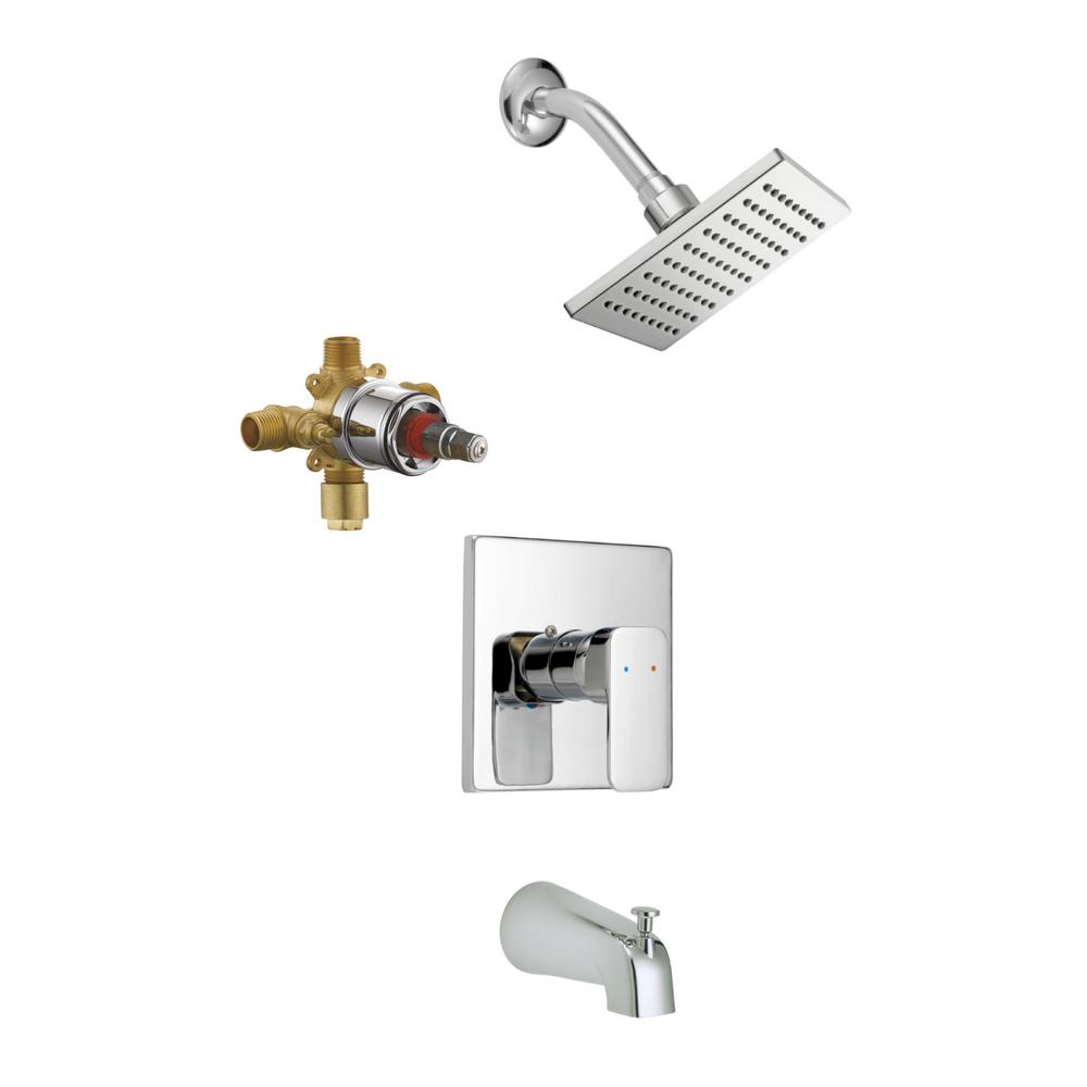 Design House Karsen Single Handle 1 Spray Tub And Shower Faucet In