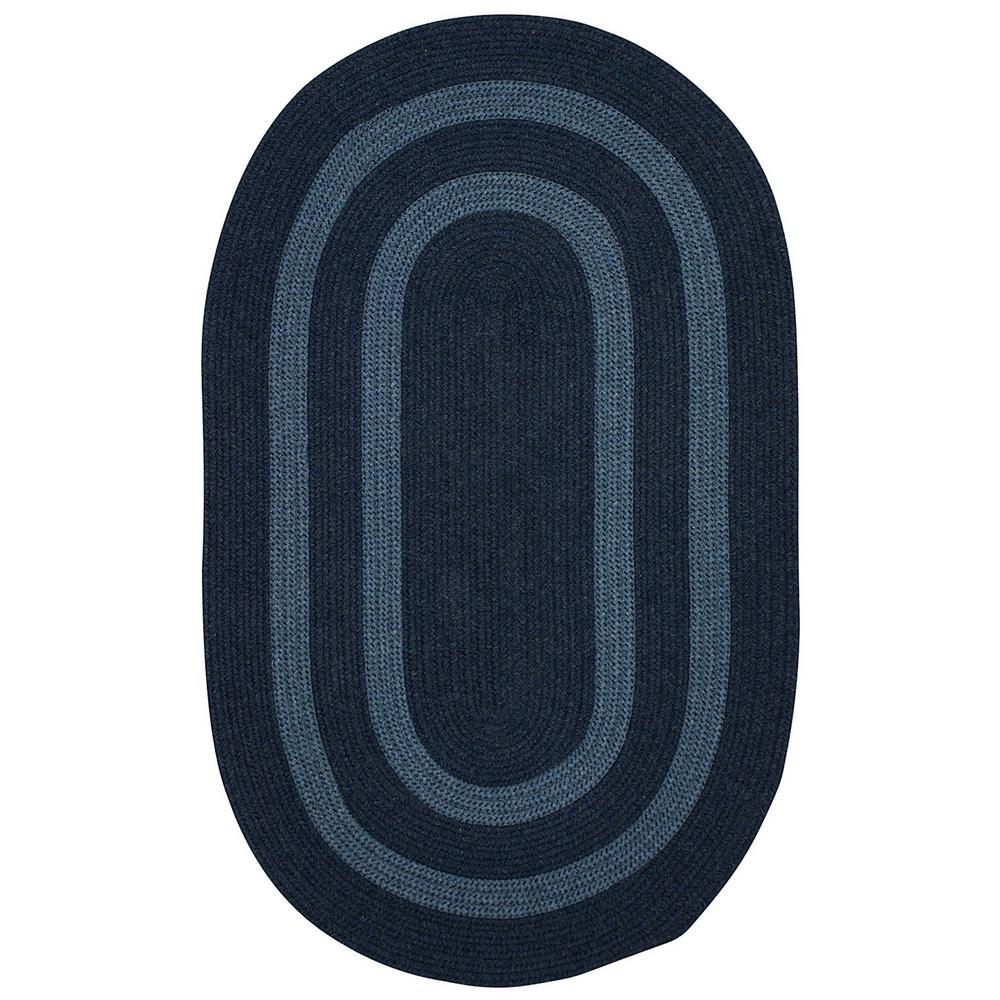 Border Oval Blue Area Rugs The Home Depot Braided Oval Area Rug