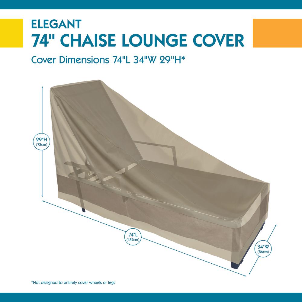 74-Inch Duck Covers Ultimate Patio Chaise Lounge Cover