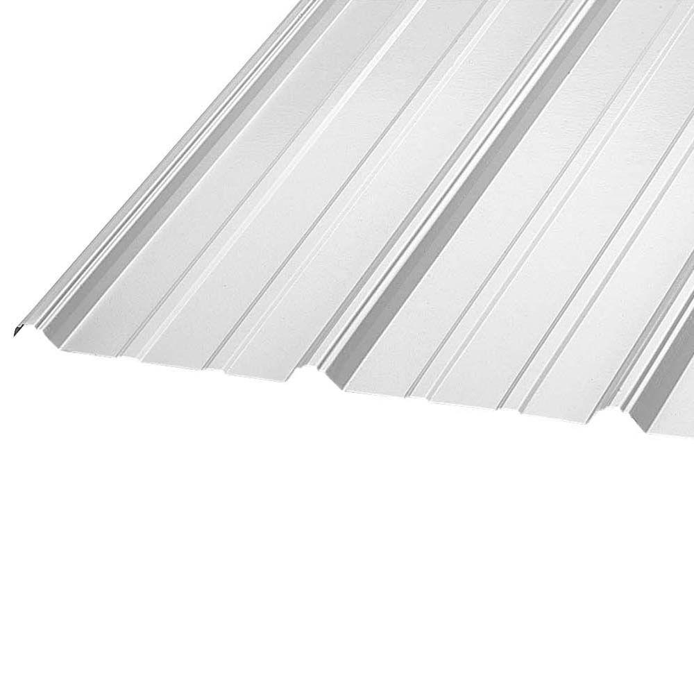 Metal Sales 8 ft. Classic Rib Steel Roof Panel in White-2313230 ...