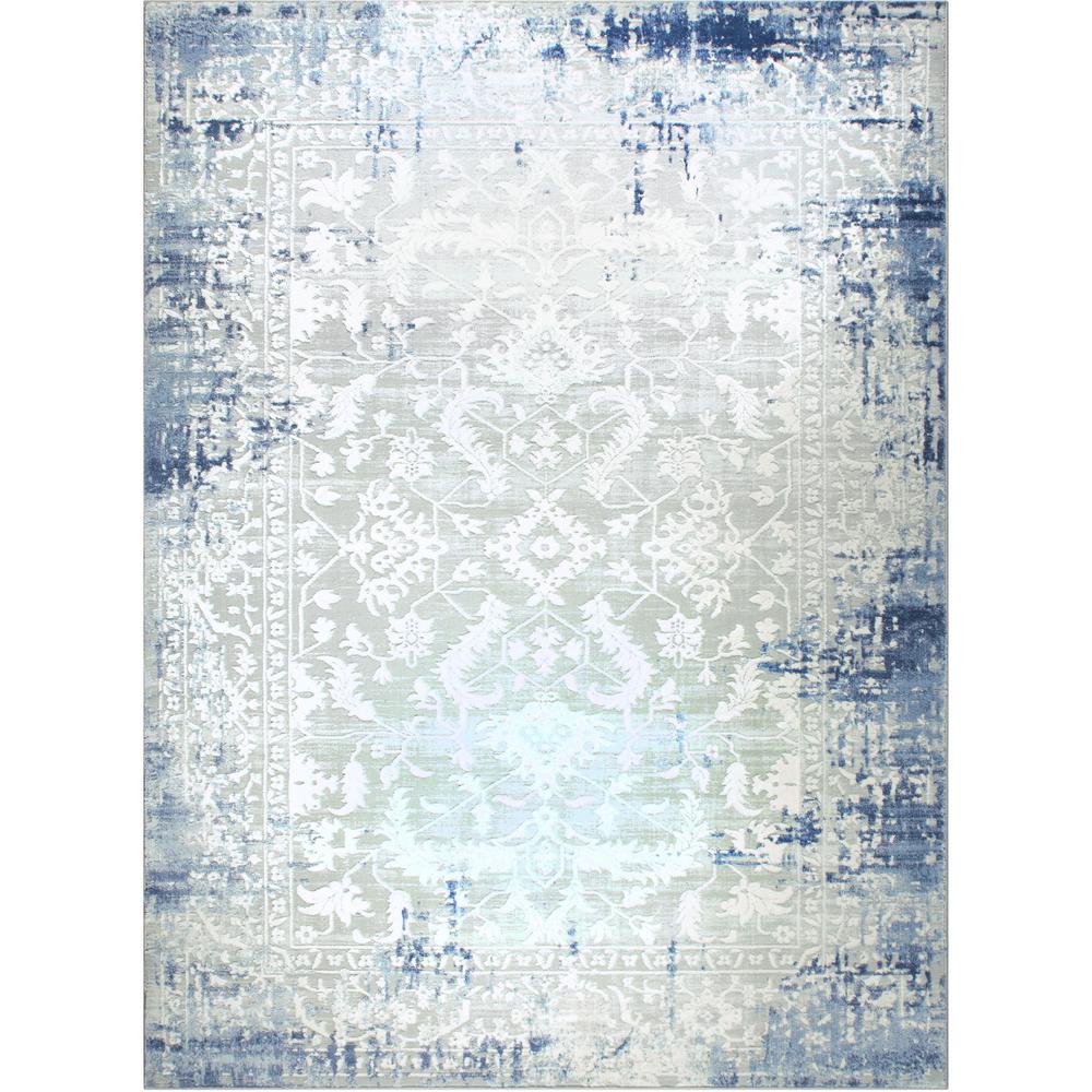 Home Dynamix Palmyra Soft Blue 6 Ft In X 9 6in Indoor Area Rug