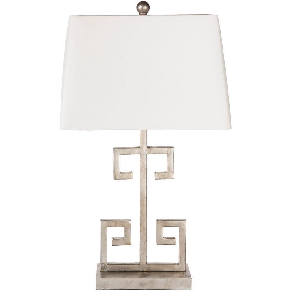 Lumisource 19 In Brushed Metal Silver Indoor Touch Table Lamp With Antiqued Silvertone Indoor Table Lamp