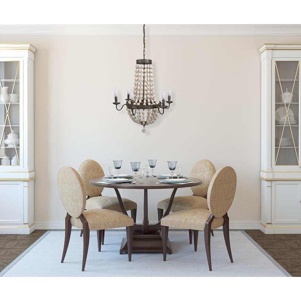 beaded chandelier dining room