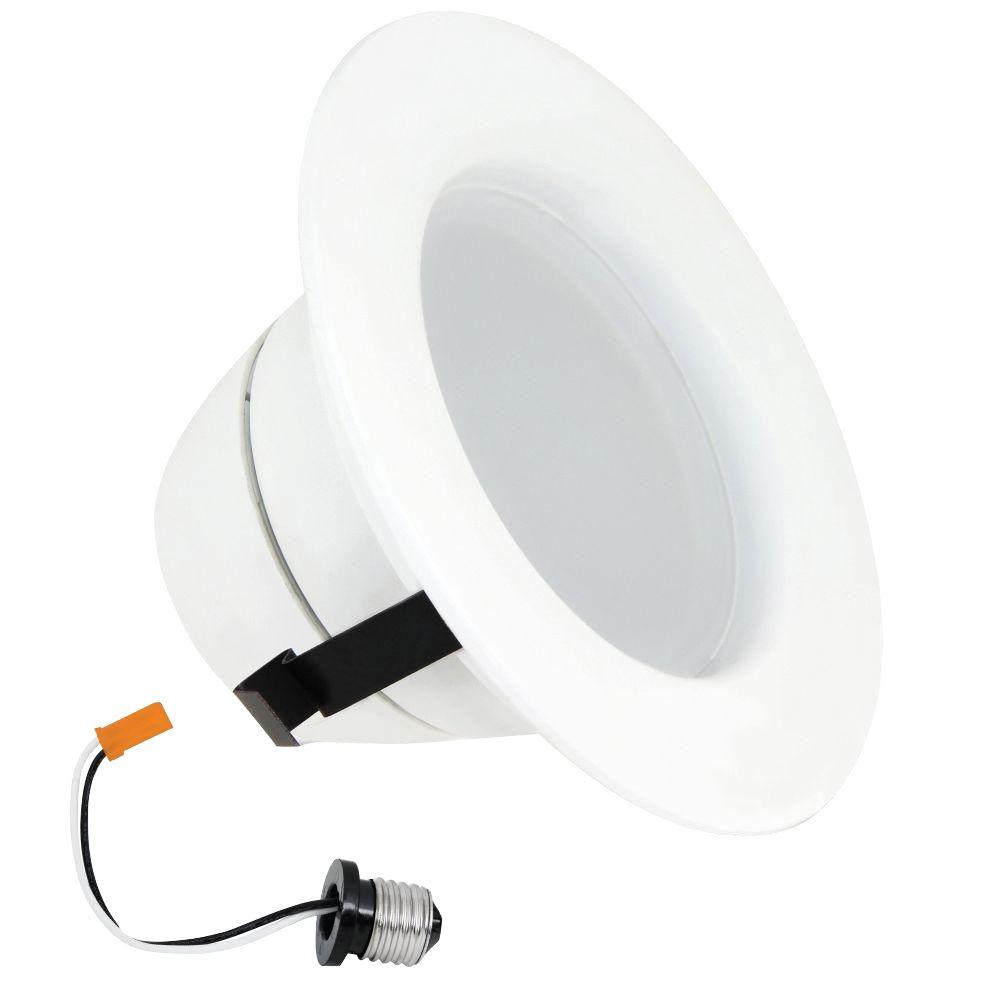 Feit Electric 4 In. White R20 Trim Recessed Retrofit Downlight LED ...