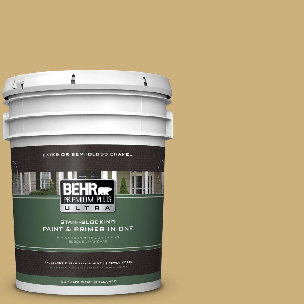 BEHR Premium Plus Ultra 5gal. N3402 Dune Grass SemiGloss Enamel
